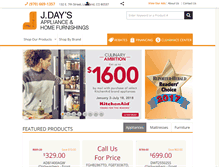 Tablet Screenshot of jdaysappliance.com